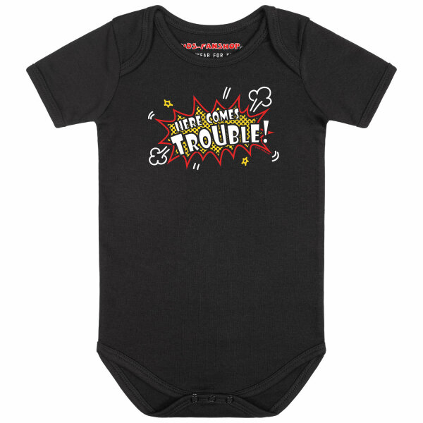 Here comes trouble - Baby bodysuit, black, multicolour, 68/74