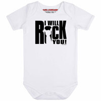 I will rock you - Baby bodysuit - white - black - 68/74