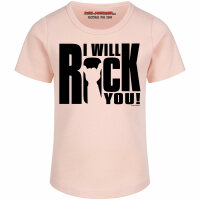 I will rock you - Girly Shirt - hellrosa - schwarz - 164