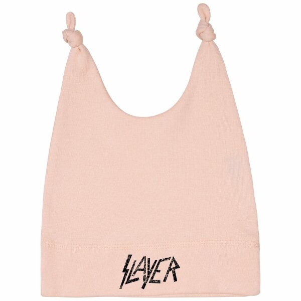 Slayer (Logo) - Baby Mützchen, hellrosa, schwarz, one size