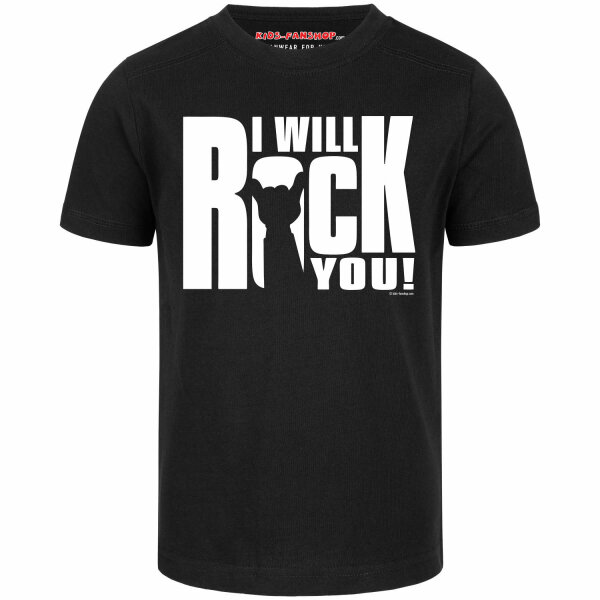 I will rock you - Kids t-shirt, black, white, 152