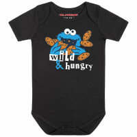 Krümelmonster (wild & hungry) - Baby bodysuit, black, multicolour, 56/62