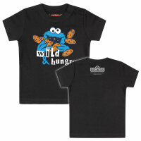 Krümelmonster (wild & hungry) - Baby T-Shirt, schwarz, mehrfarbig, 56/62