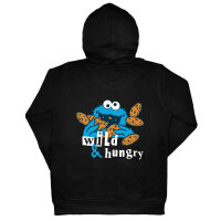 Krümelmonster (wild & hungry) - Kids zip-hoody, black, multicolour, 104