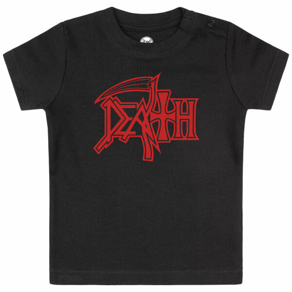Death (Logo) - Baby T-Shirt, schwarz, rot, 68/74