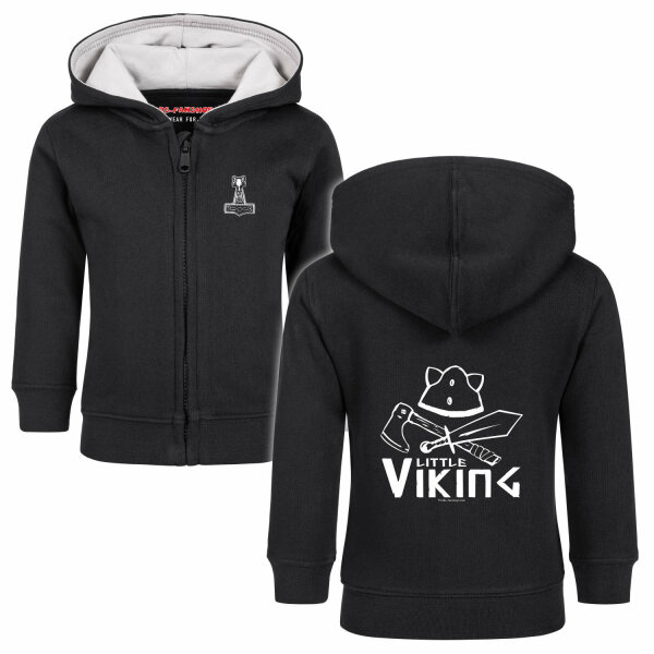 Little Viking - Baby zip-hoody, black, white, 56/62