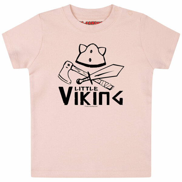 Little Viking - Baby T-Shirt, hellrosa, schwarz, 56/62