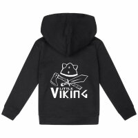 Little Viking - Kids zip-hoody, black, white, 104
