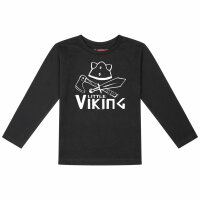 Little Viking - Kinder Longsleeve, schwarz, weiß, 104