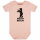 made in Berlin - Baby bodysuit, pale pink, black, 56/62