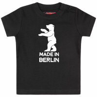 made in Berlin - Baby T-Shirt, schwarz, weiß, 68/74