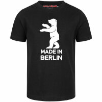 made in Berlin - Kinder T-Shirt, schwarz, weiß, 104