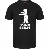 made in Berlin - Kinder T-Shirt, schwarz, weiß, 140