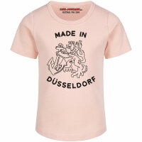 made in Düsseldorf - Girly Shirt, hellrosa, schwarz, 104