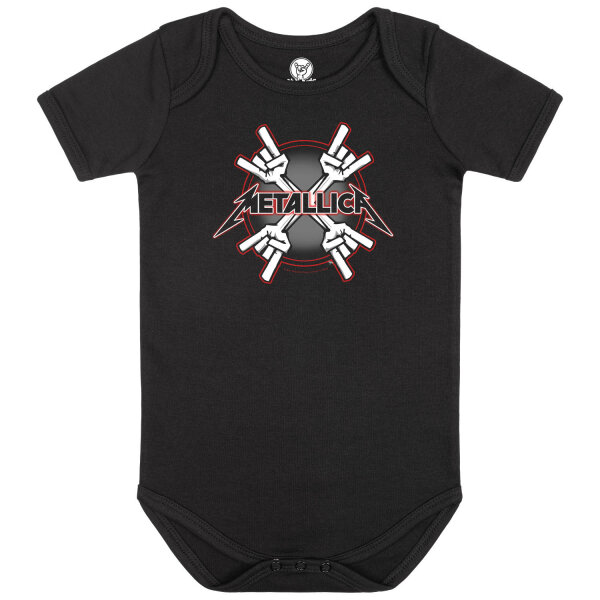 Metallica (Crosshorns) - Baby bodysuit, black, multicolour, 56/62