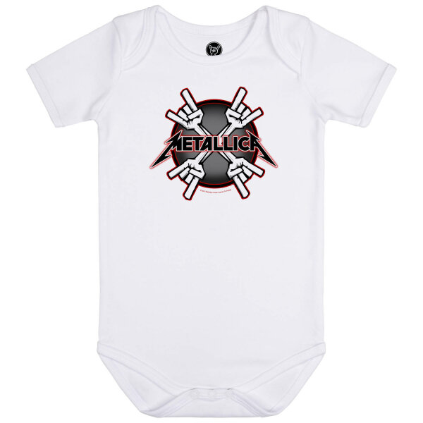Metallica (Crosshorns) - Baby bodysuit, white, multicolour, 68/74