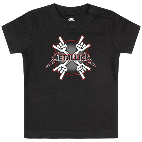 Metallica (Crosshorns) - Baby T-Shirt, schwarz, mehrfarbig, 56/62