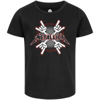 Metallica (Crosshorns) - Girly Shirt, schwarz, mehrfarbig, 116