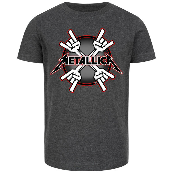 Metallica (Crosshorns) - Kinder T-Shirt, charcoal, mehrfarbig, 152