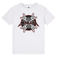 Metallica (Crosshorns) - Kinder T-Shirt, weiß, mehrfarbig, 128