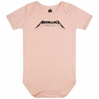 Metallica (Logo) - Baby bodysuit, pale pink, black, 56/62
