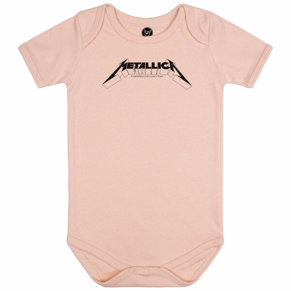 Metallica (Logo) - Baby Body, hellrosa, schwarz, 68/74