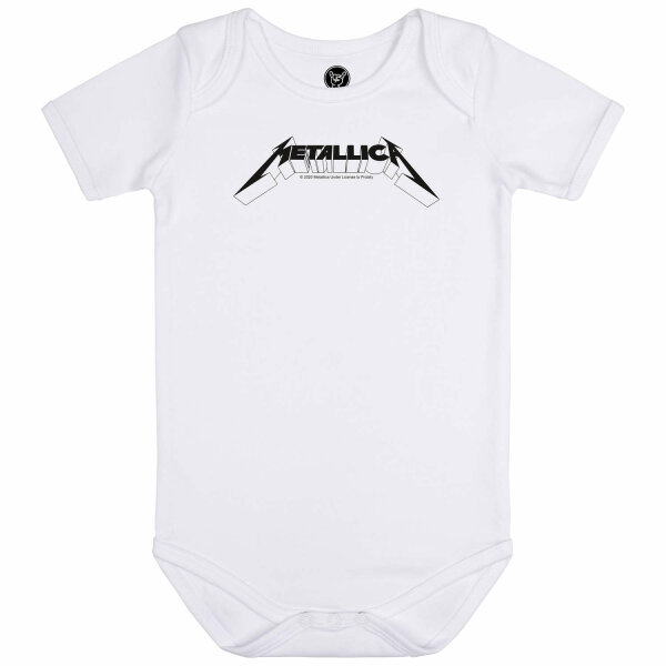 Metallica (Logo) - Baby bodysuit, white, black, 68/74