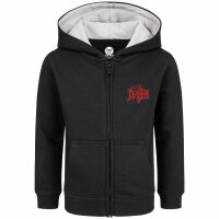 Death (Logo) - Kids zip-hoody, black, red, 116