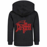 Death (Logo) - Kinder Kapuzenjacke, schwarz, rot, 116