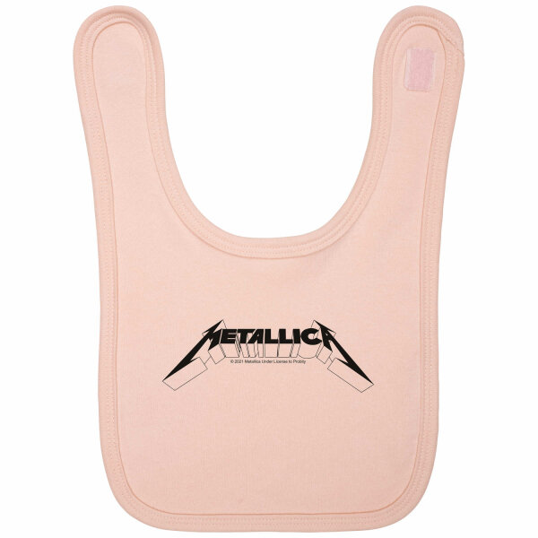 Metallica (Logo) - Baby Lätzchen, hellrosa, schwarz, one size