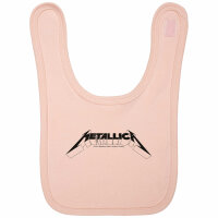 Metallica (Logo) - Baby bib, pale pink, black, one size