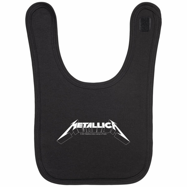 Metallica (Logo) - Baby bib, black, white, one size