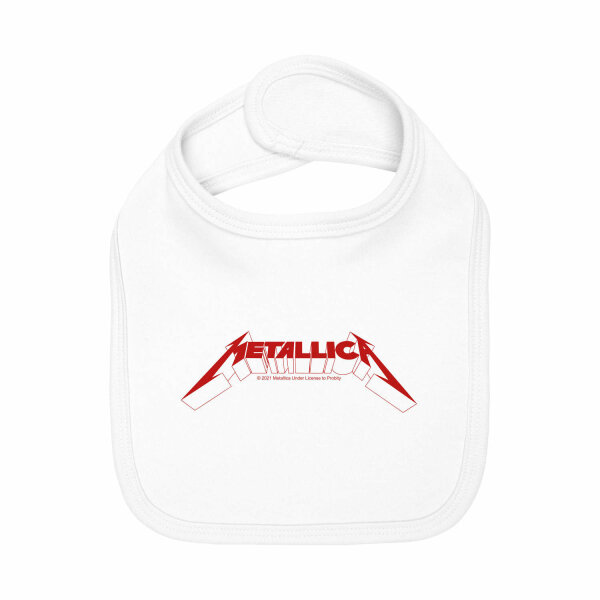 Metallica (Logo) - Baby Lätzchen, weiß, rot, one size