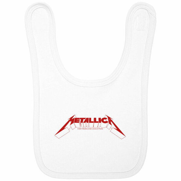 Metallica (Logo) - Baby Lätzchen, weiß, rot, one size