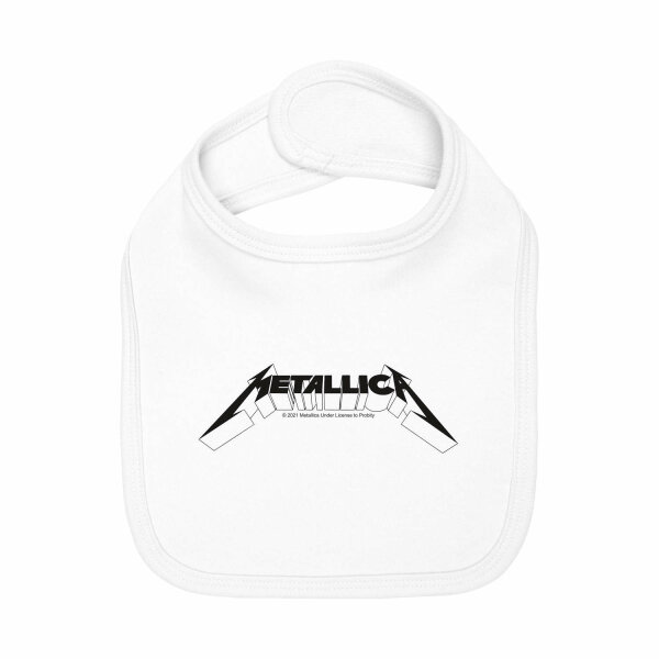 Metallica (Logo) - Baby Lätzchen, weiß, schwarz, one size