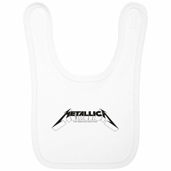 Metallica (Logo) - Baby bib, white, black, one size