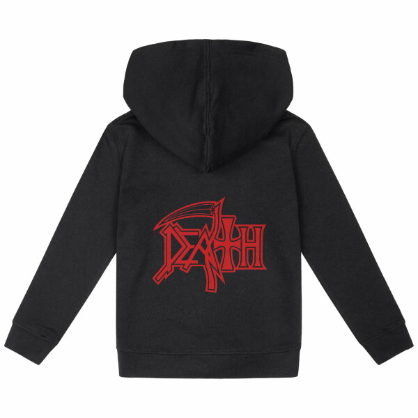 Death (Logo) - Kinder Kapuzenjacke, schwarz, rot, 128