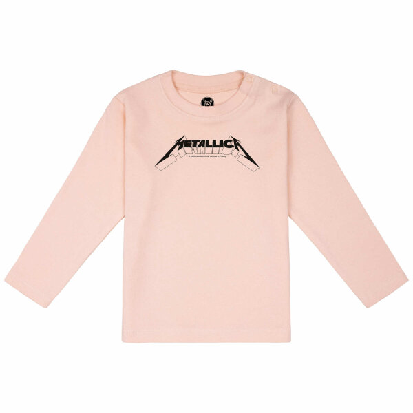 Metallica (Logo) - Baby longsleeve, pale pink, black, 56/62