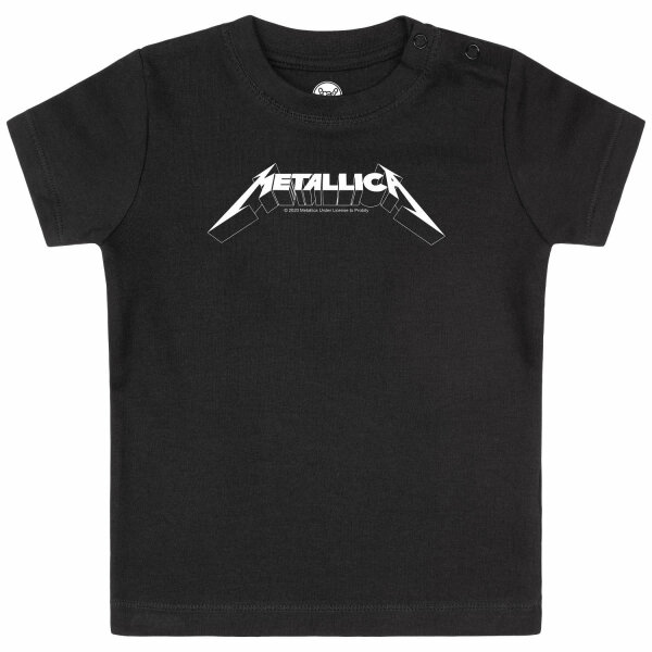 Metallica (Logo) - Baby T-Shirt, schwarz, weiß, 56/62