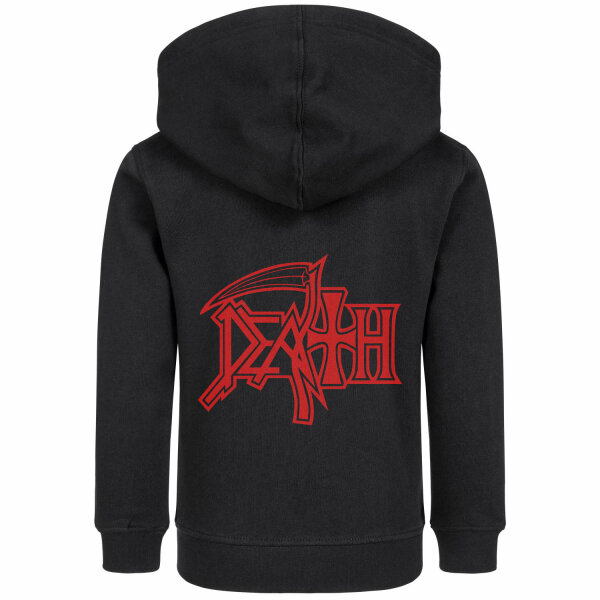 Death (Logo) - Kids zip-hoody, black, red, 164