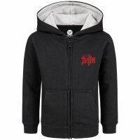 Death (Logo) - Kinder Kapuzenjacke, schwarz, rot, 164