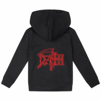 Death (Logo) - Kinder Kapuzenjacke, schwarz, rot, 164