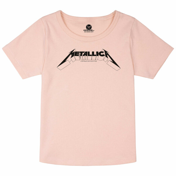 Metallica (Logo) - Girly shirt, pale pink, black, 116