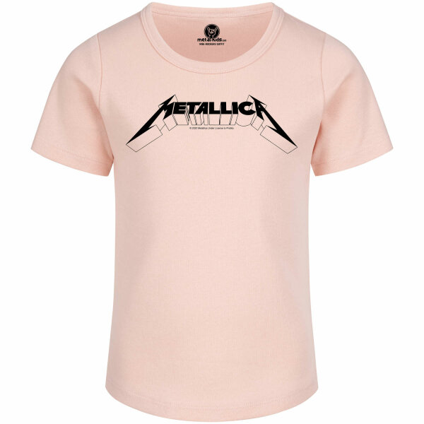 Metallica (Logo) - Girly Shirt, hellrosa, schwarz, 140