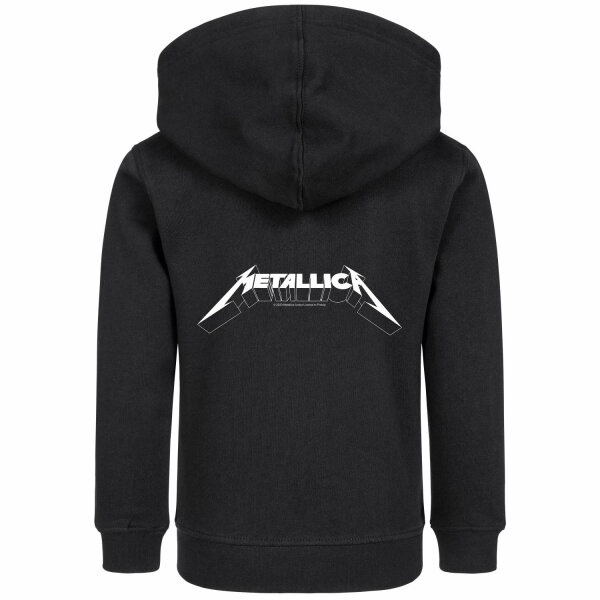 Metallica (Logo) - Kinder Kapuzenjacke, schwarz, weiß, 140