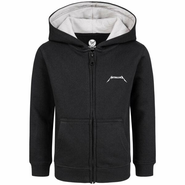 Metallica (Logo) - Kids zip-hoody, black, white, 152