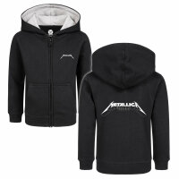 Metallica (Logo) - Kids zip-hoody, black, white, 152