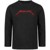 Metallica (Logo) - Kinder Longsleeve, schwarz, rot, 116
