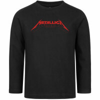 Metallica (Logo) - Kinder Longsleeve, schwarz, rot, 164