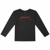 Metallica (Logo) - Kinder Longsleeve, schwarz, rot, 164